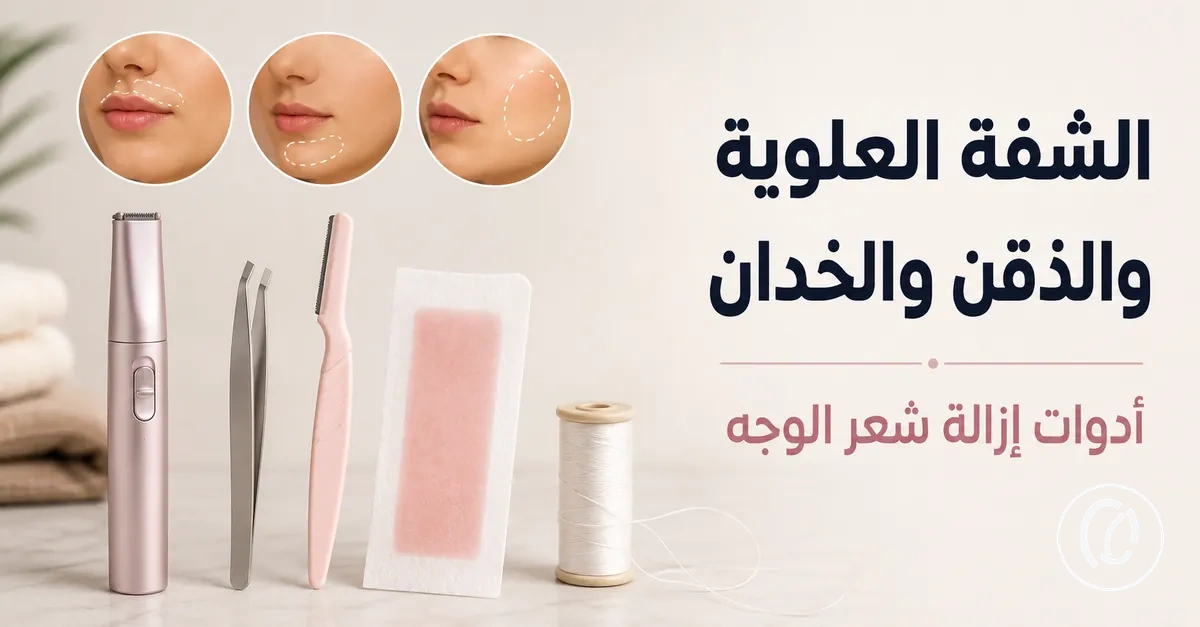 أدوات إزالة شعر الوجه لمناطق الشفة العلوية والذقن والخدين