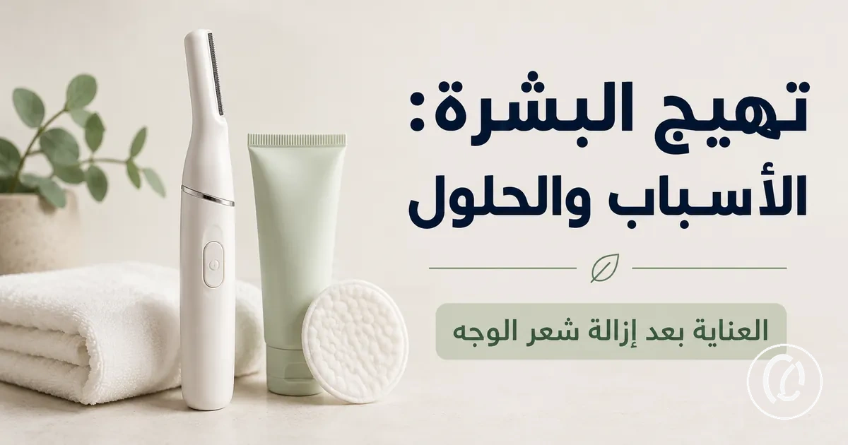 أداة إزالة شعر الوجه مع منتجات عناية مهدئة للتهيج