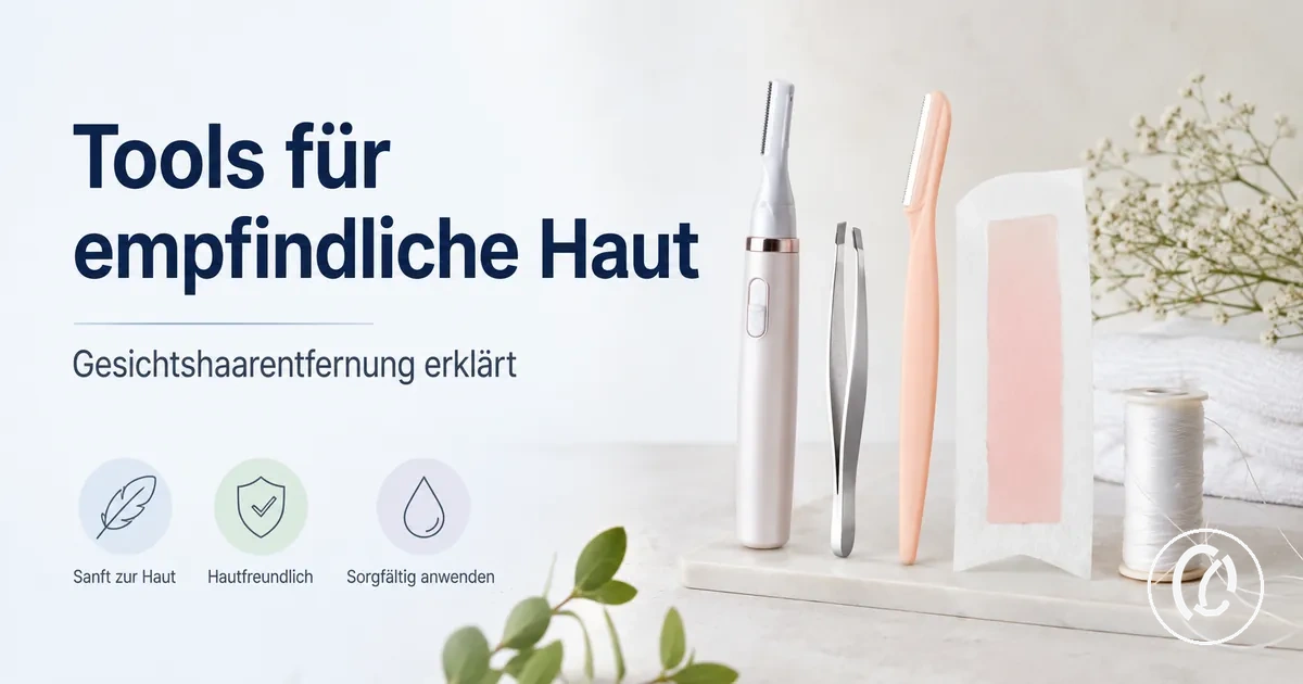Sanfte Tools zur Gesichtshaarentfernung für empfindliche Haut