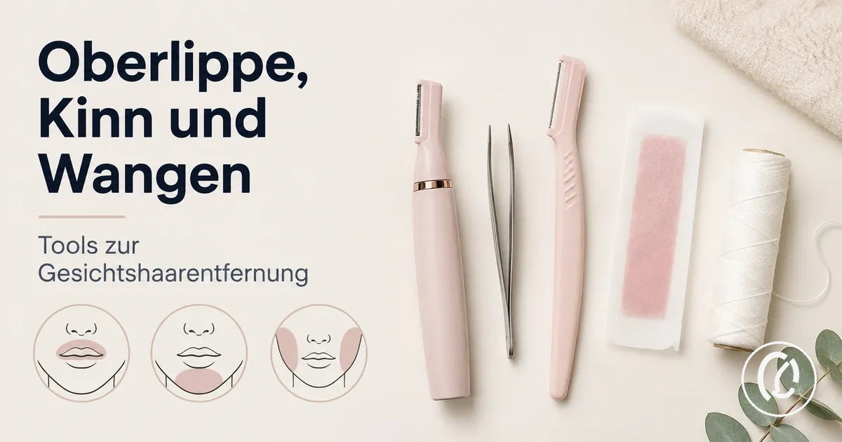 Tools zur Gesichtshaarentfernung für Oberlippe, Kinn und Wangen