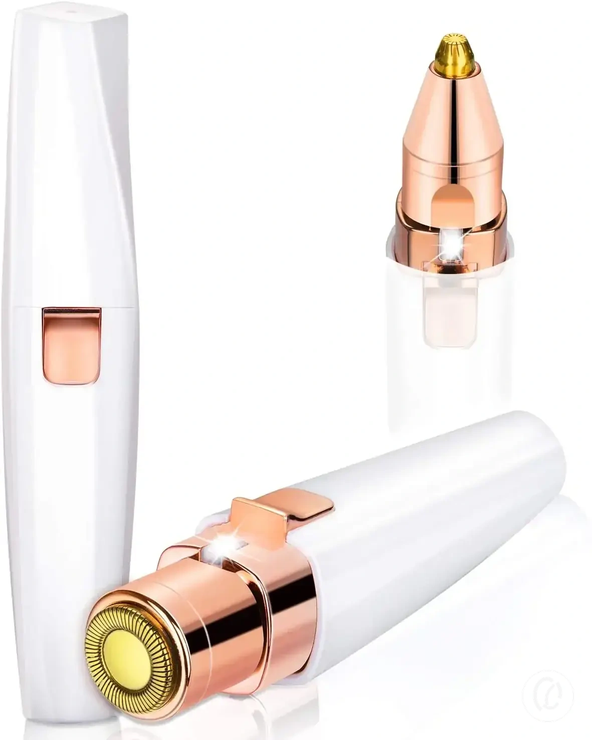 Aufladbarer Augenbrauentrimmer und Gesichtshaarentferner mit integriertem LED-Licht
