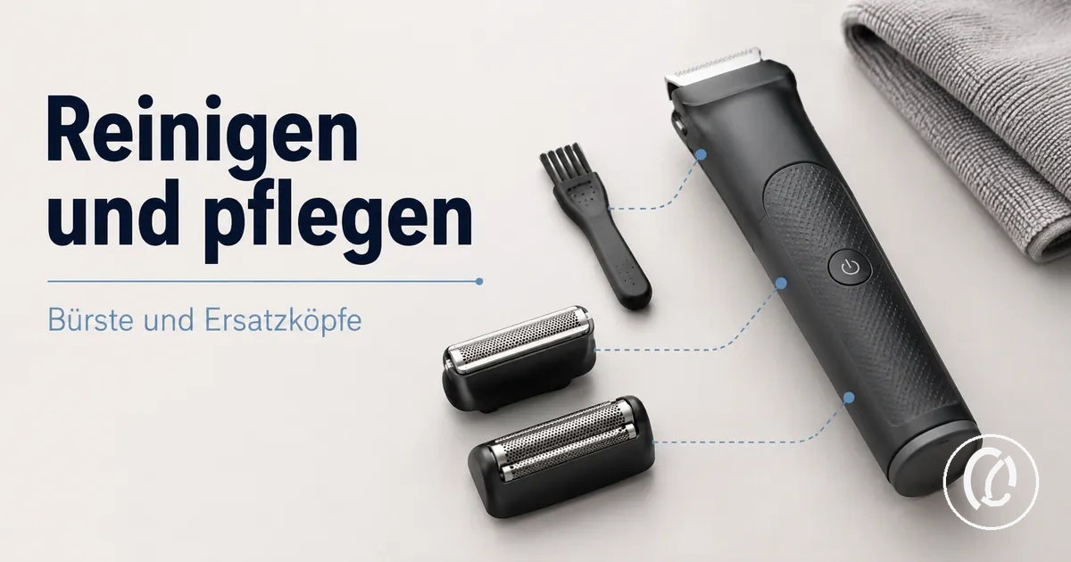 Tools zur Gesichtshaarentfernung mit Reinigungsbürste und Ersatzköpfen