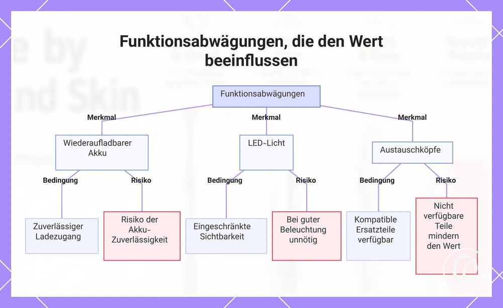Funktionsabwägungen, die den Wert beeinflussen