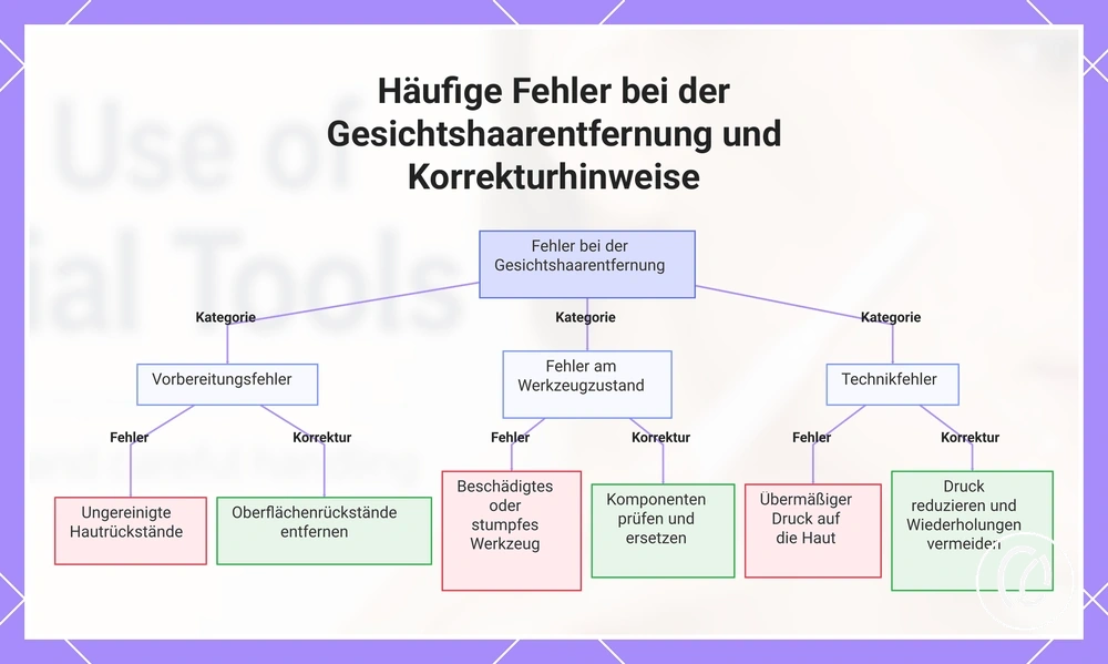 Häufige Fehler bei der Gesichtshaarentfernung und Korrekturhinweise