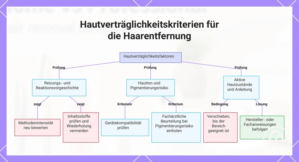 Hautverträglichkeitskriterien für die Haarentfernung
