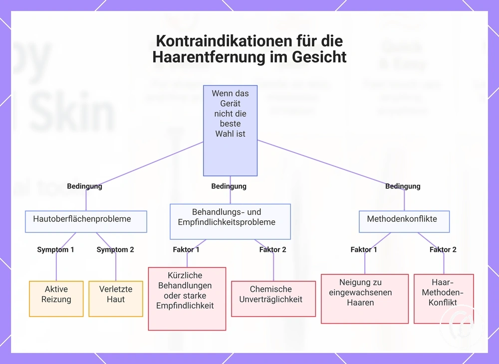 Kontraindikationen für die Haarentfernung im Gesicht
