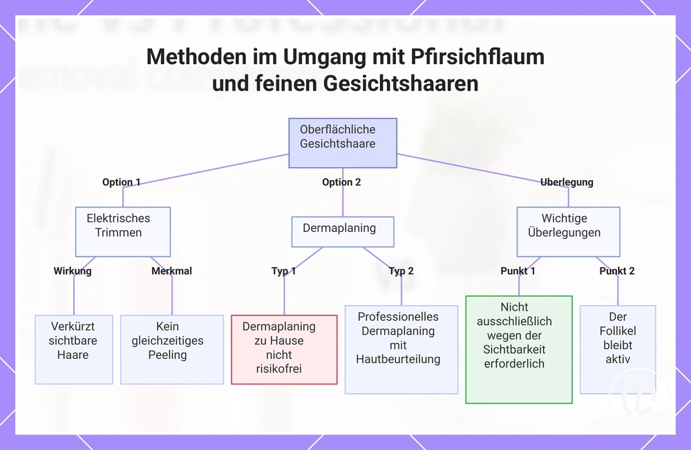 Methoden im Umgang mit Pfirsichflaum und feinen Gesichtshaaren