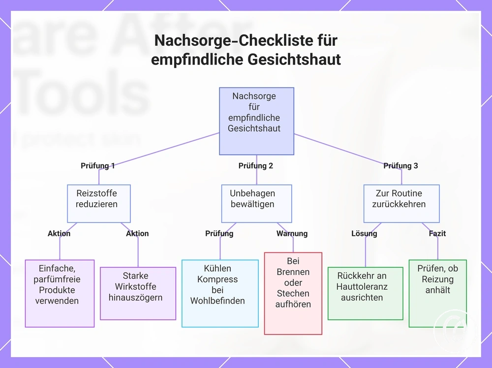 Nachsorge-Checkliste für empfindliche Gesichtshaut