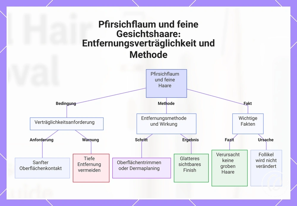Pfirsichflaum und feine Gesichtshaare: Entfernungsverträglichkeit und Methode
