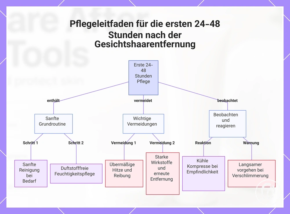 Pflegeleitfaden für die ersten 24-48 Stunden nach der Gesichtshaarentfernung