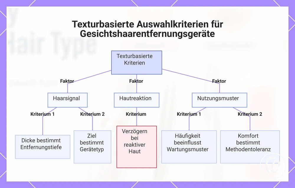 Texturbasierte Auswahlkriterien für Gesichtshaarentfernungsgeräte
