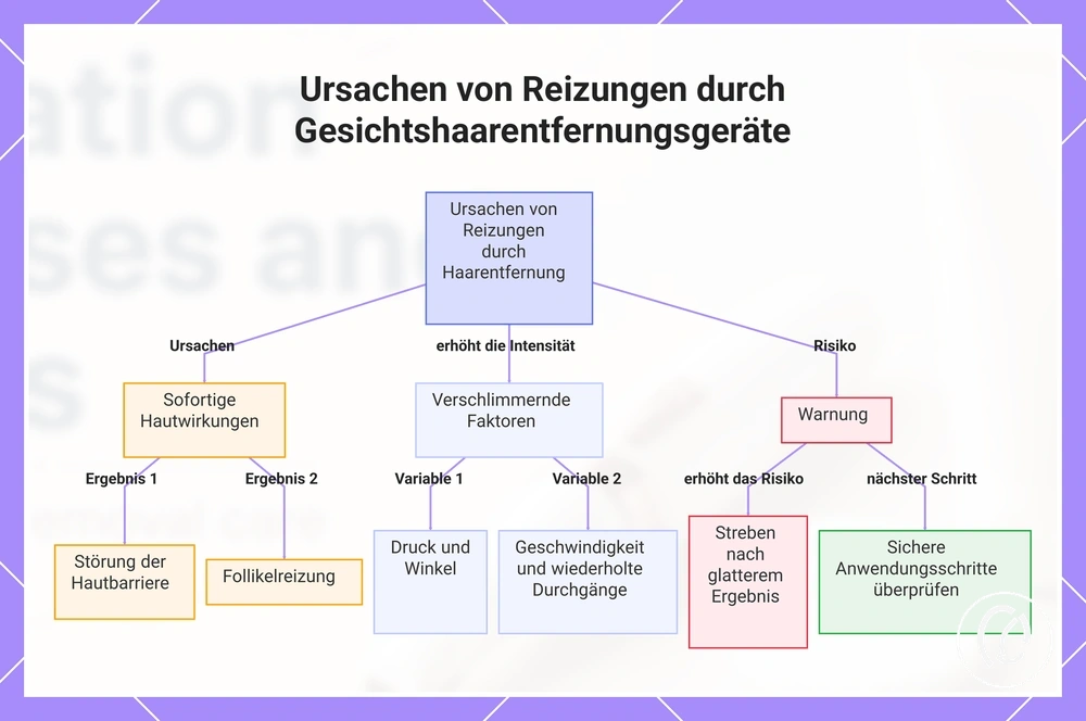 Ursachen von Reizungen durch Gesichtshaarentfernungsgeräte