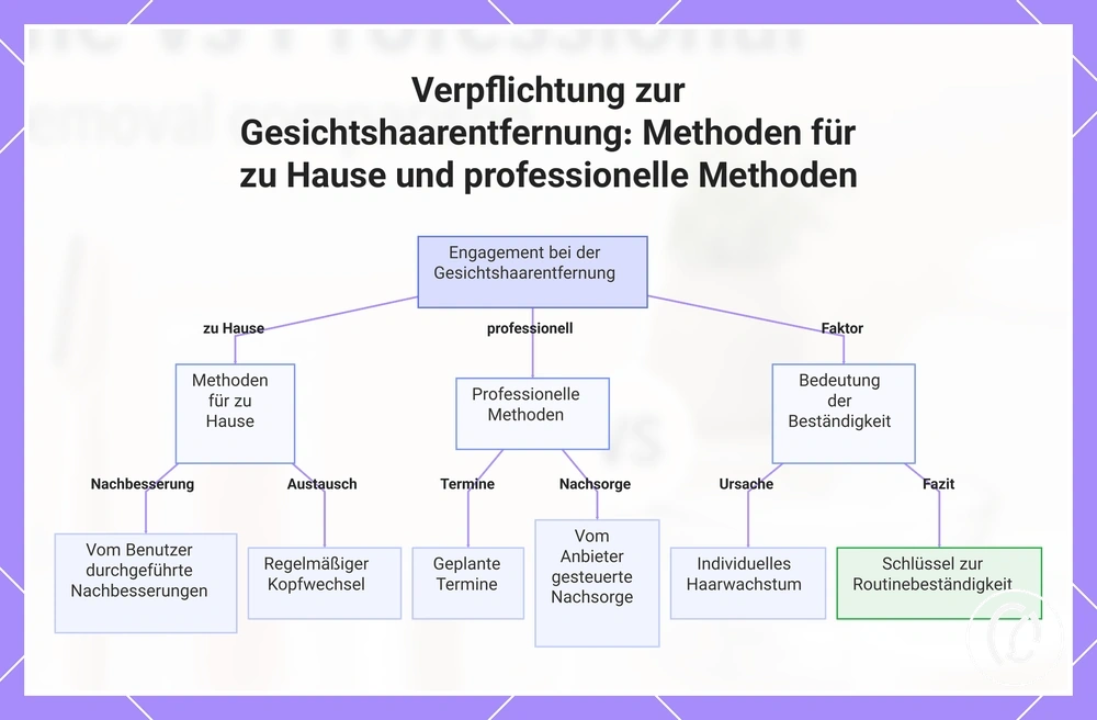 Verpflichtung zur Gesichtshaarentfernung: Methoden für zu Hause und professionelle Methoden