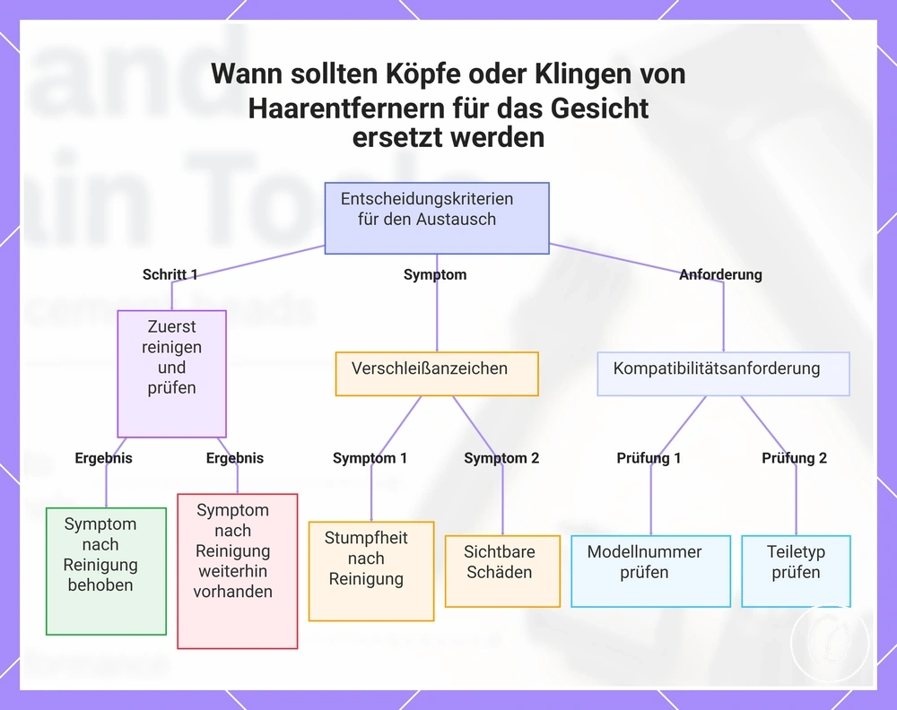 Wann sollten Köpfe oder Klingen von Haarentfernern für das Gesicht ersetzt werden