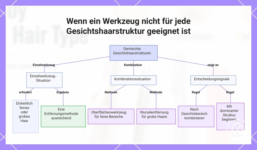 Wenn ein Werkzeug nicht für jede Gesichtshaarstruktur geeignet ist