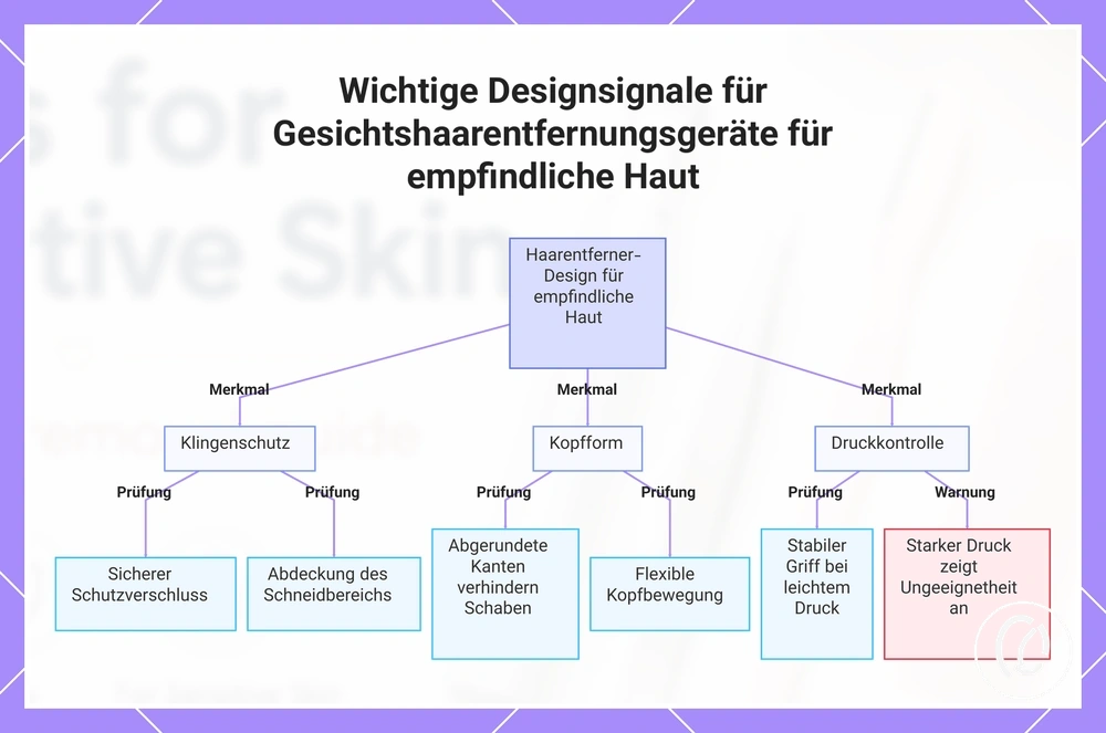 Wichtige Designsignale für Gesichtshaarentfernungsgeräte für empfindliche Haut