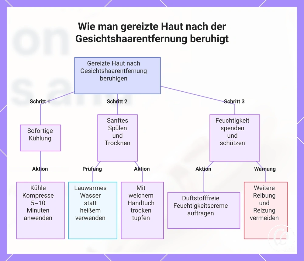 Wie man gereizte Haut nach der Gesichtshaarentfernung beruhigt
