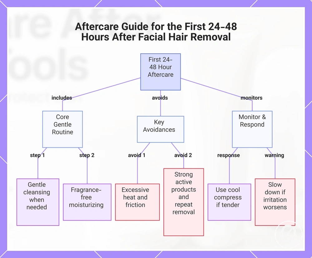 Aftercare Guide for the First 24-48 Hours After Facial Hair Removal