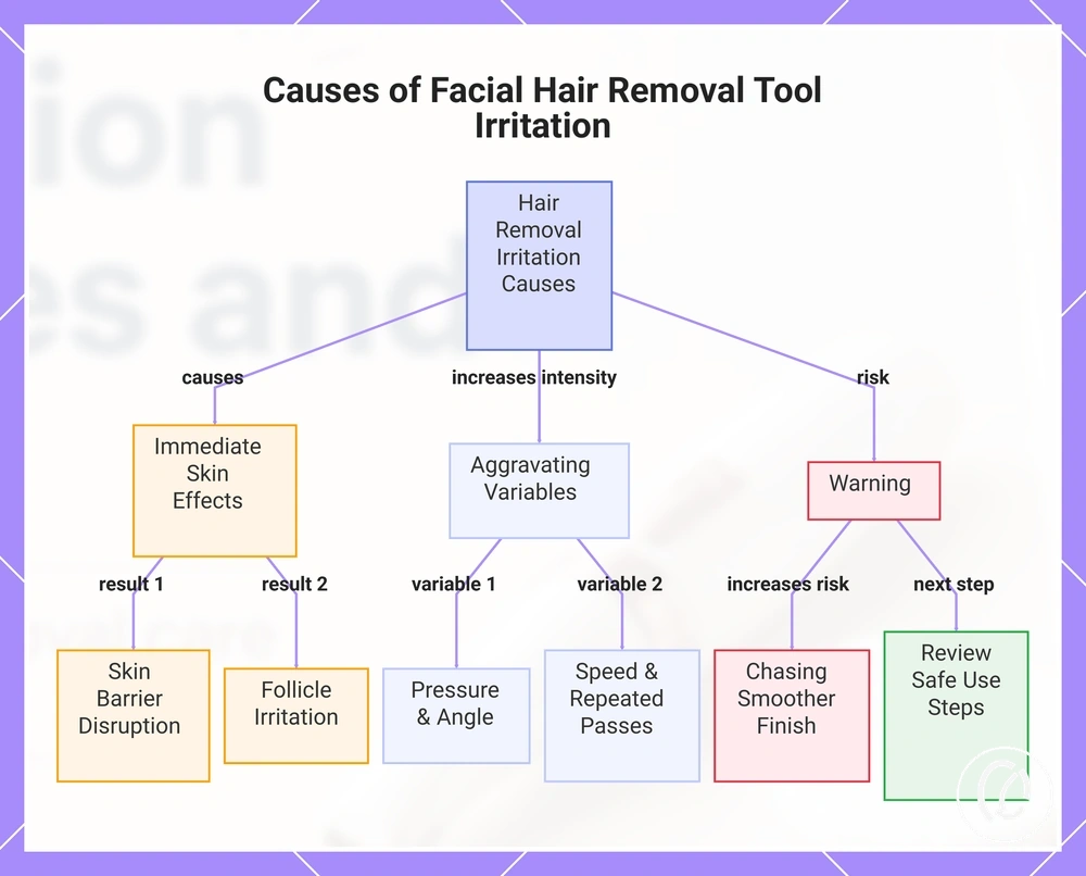 Causes of Facial Hair Removal Tool Irritation