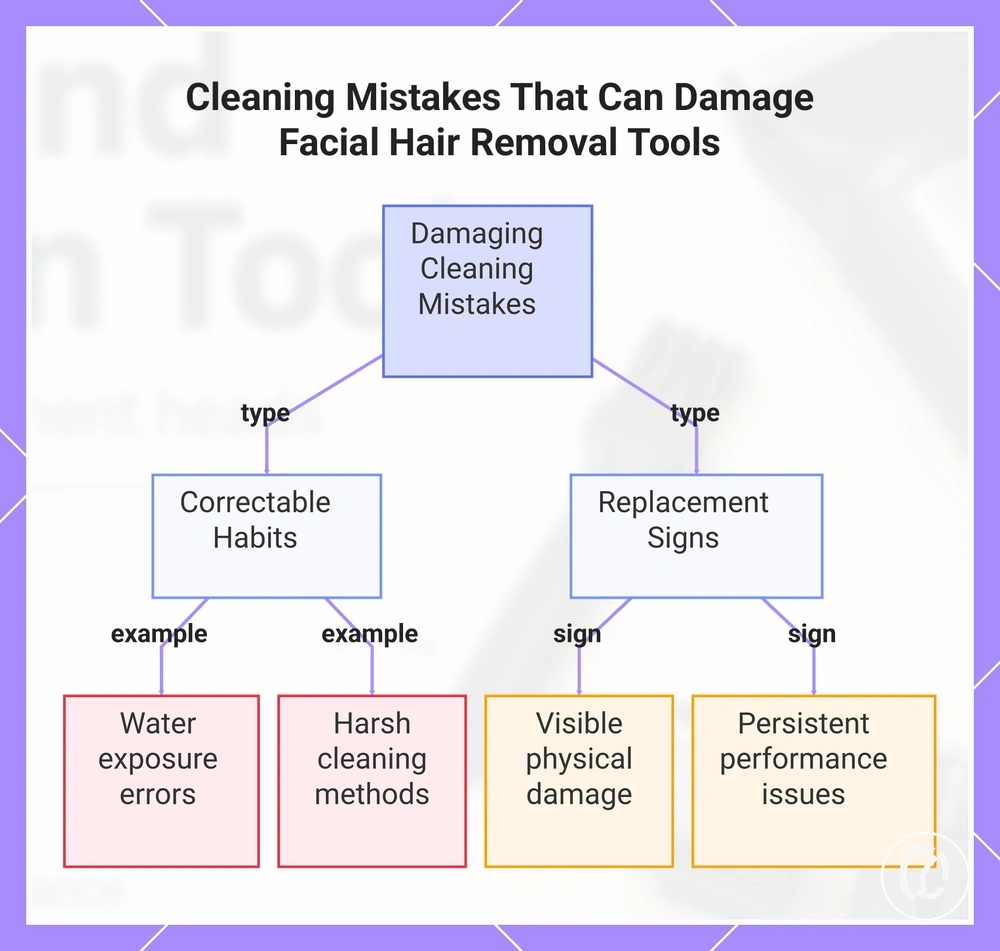 Cleaning Mistakes That Can Damage Facial Hair Removal Tools