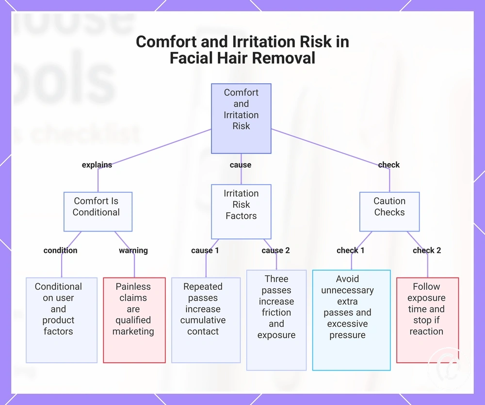 Comfort and Irritation Risk in Facial Hair Removal