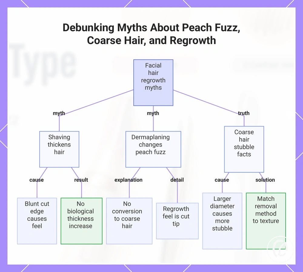 Debunking Myths About Peach Fuzz, Coarse Hair, and Regrowth