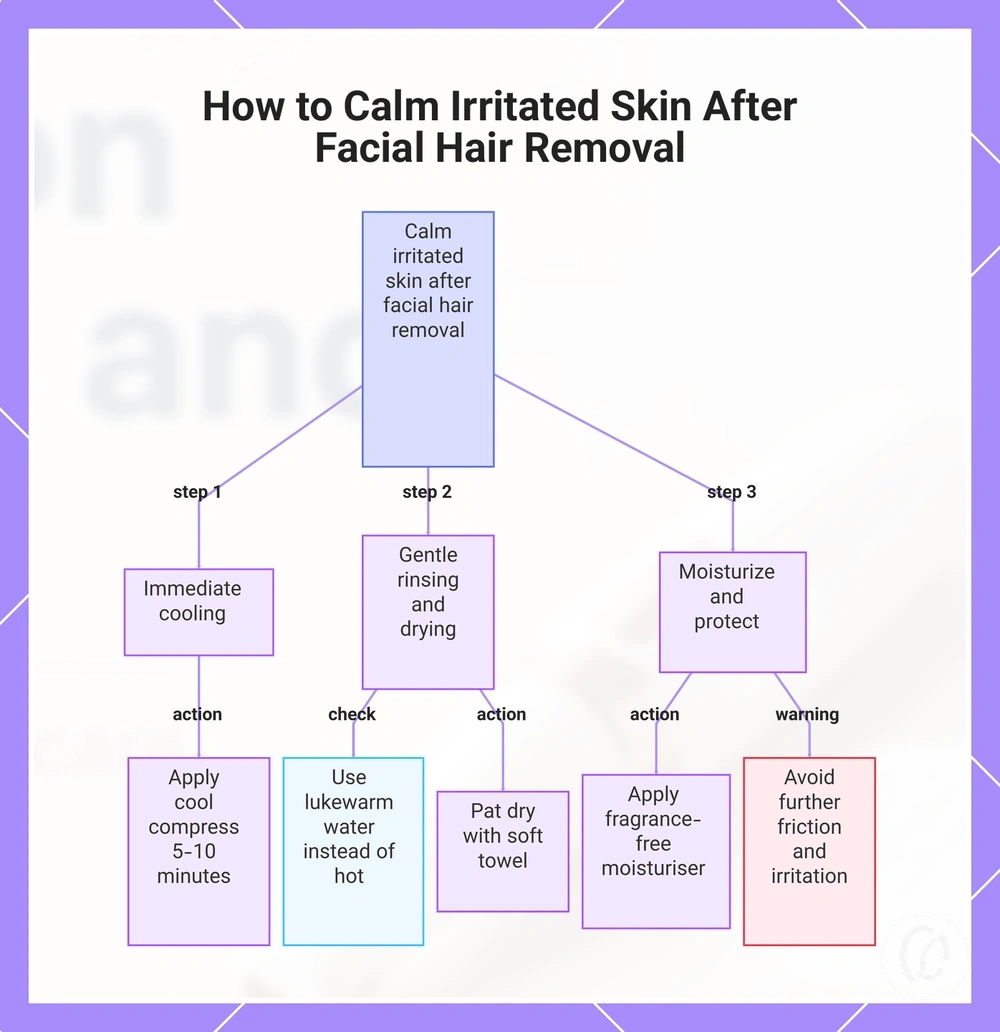 How to Calm Irritated Skin After Facial Hair Removal