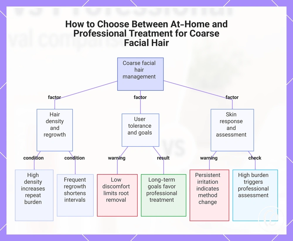 How to Choose Between At-Home and Professional Treatment for Coarse Facial Hair