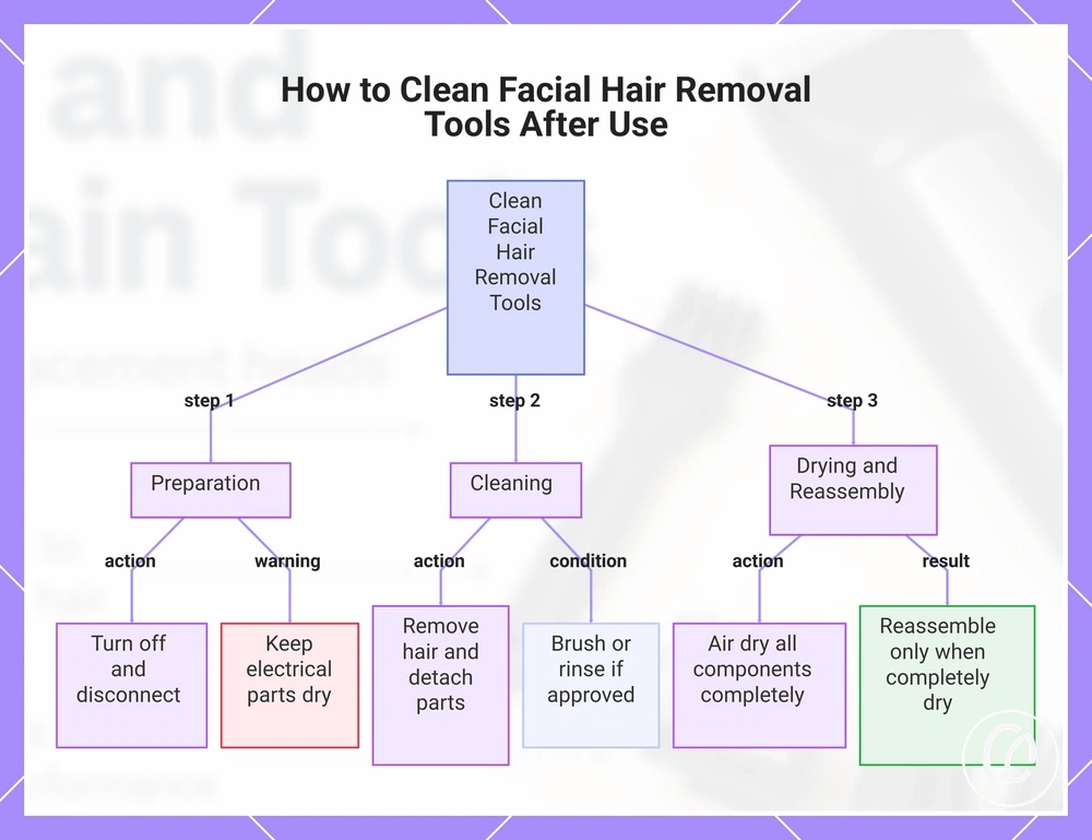 How to Clean Facial Hair Removal Tools After Use
