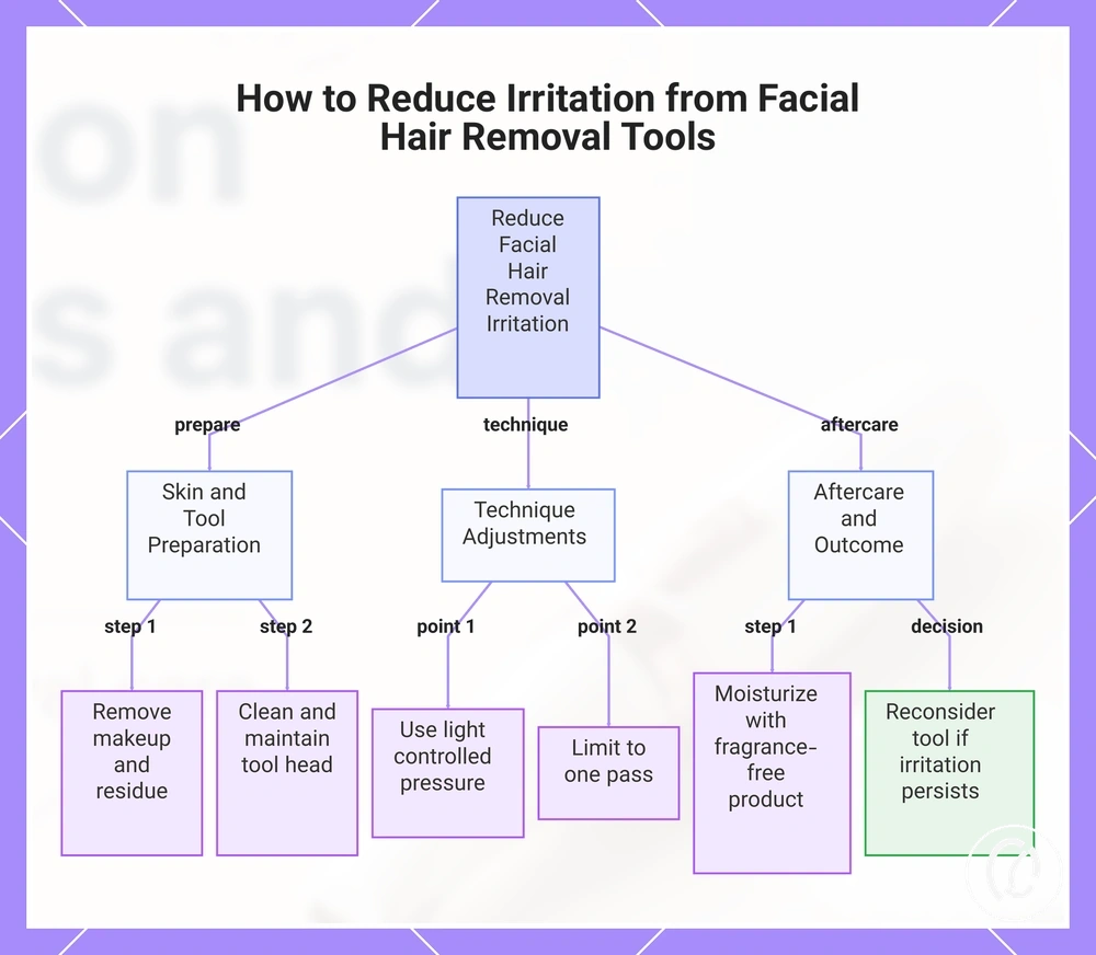 How to Reduce Irritation from Facial Hair Removal Tools