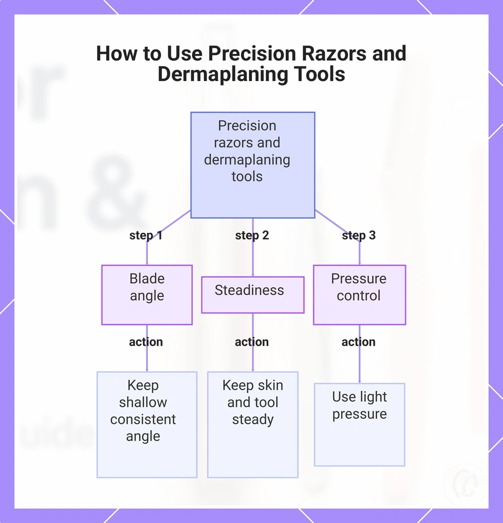 How to Use Precision Razors and Dermaplaning Tools
