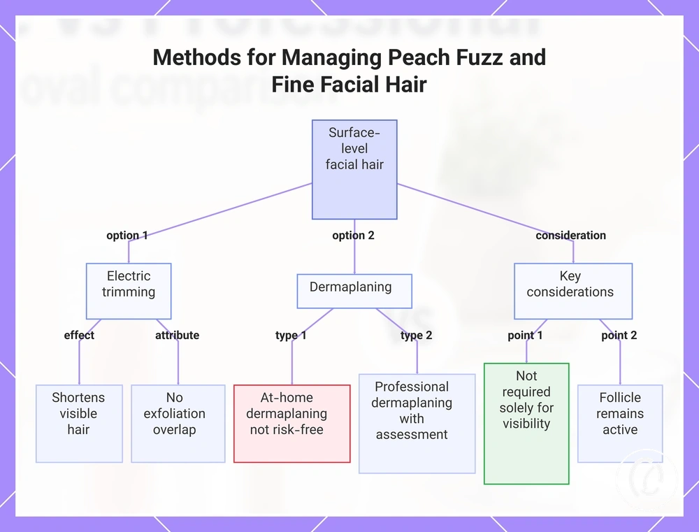 Methods for Managing Peach Fuzz and Fine Facial Hair