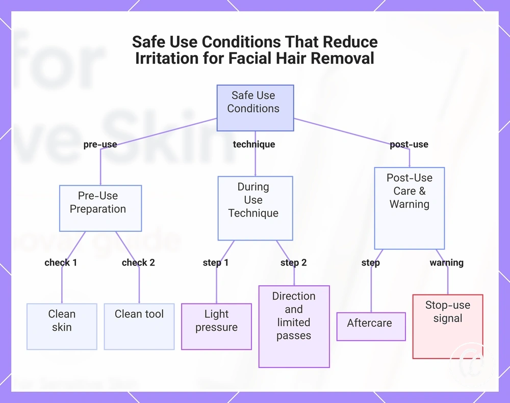 Safe Use Conditions That Reduce Irritation for Facial Hair Removal