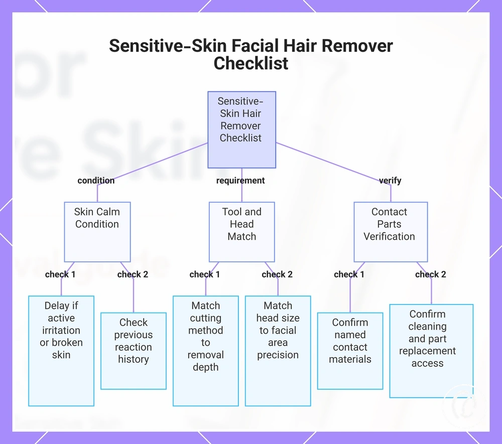 Sensitive-Skin Facial Hair Remover Checklist