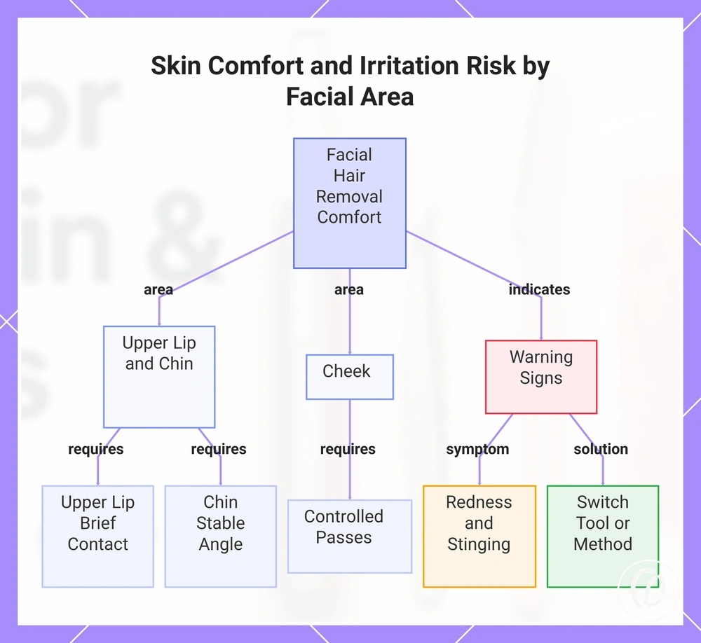 Skin Comfort and Irritation Risk by Facial Area