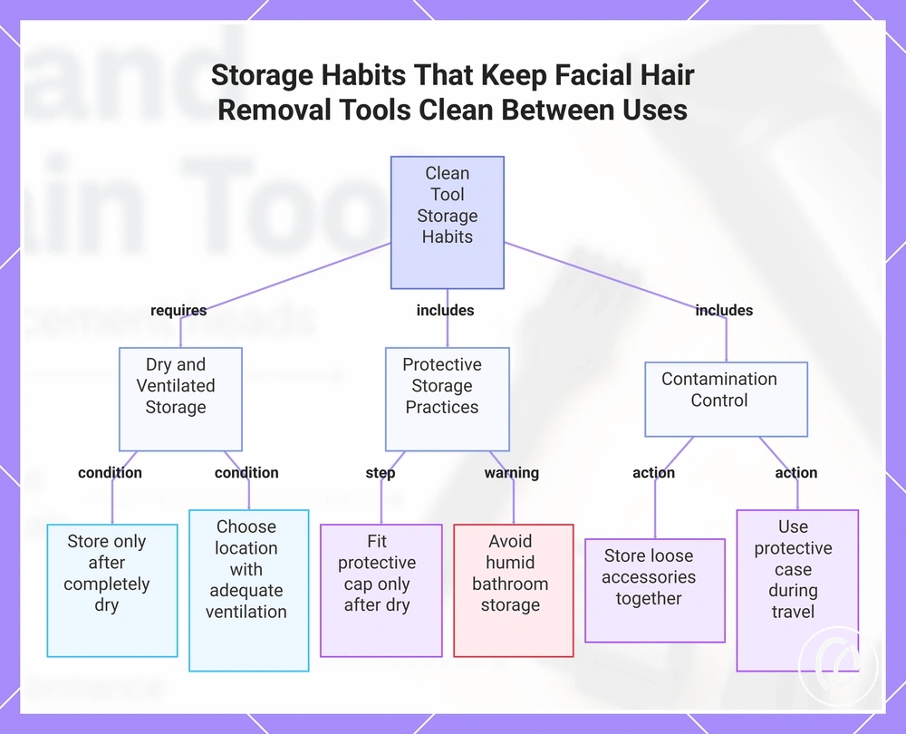 Storage Habits That Keep Facial Hair Removal Tools Clean Between Uses
