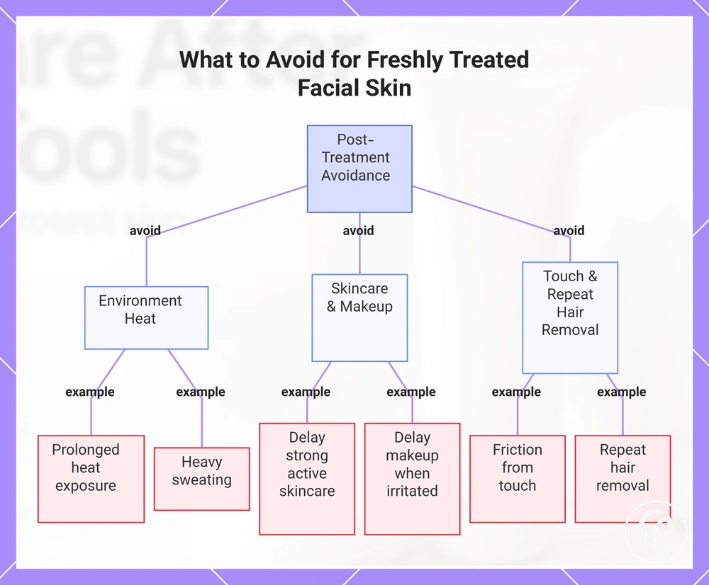 What to Avoid for Freshly Treated Facial Skin