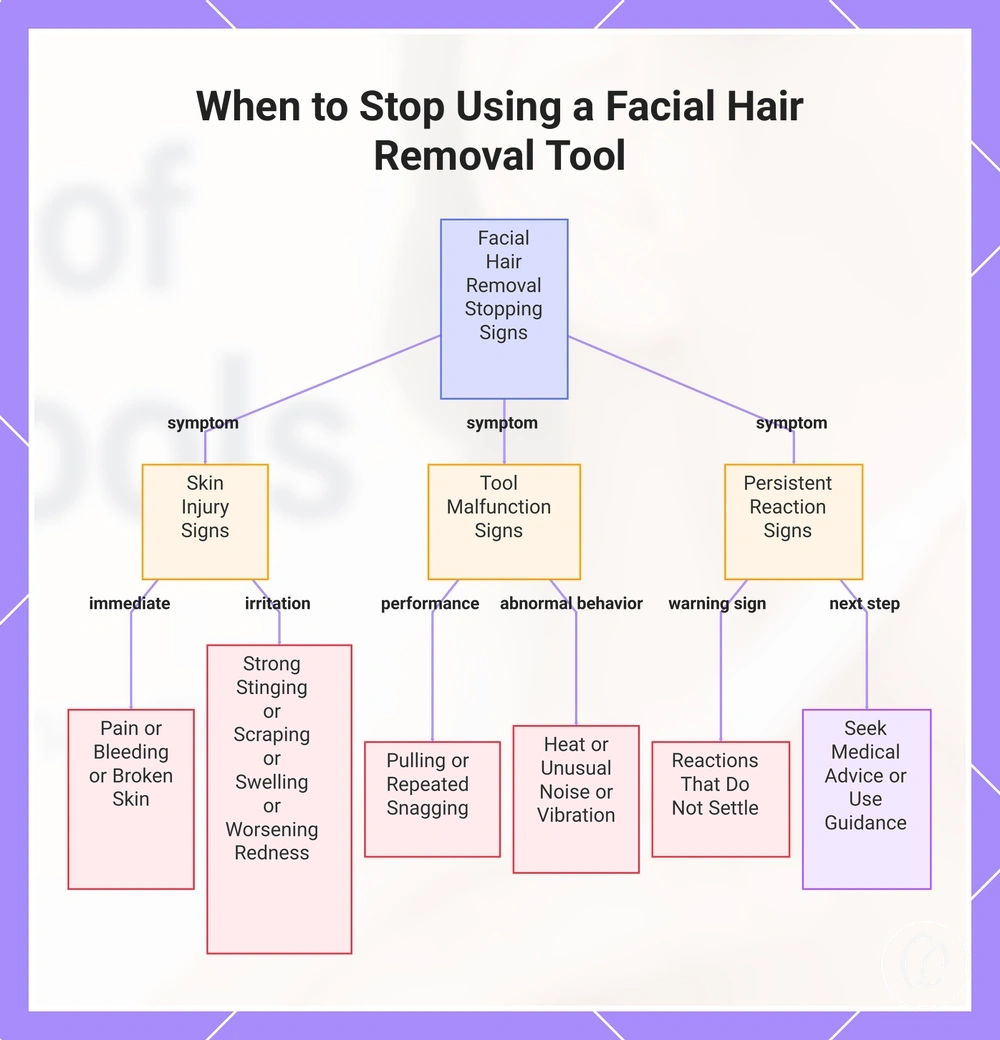 When to Stop Using a Facial Hair Removal Tool