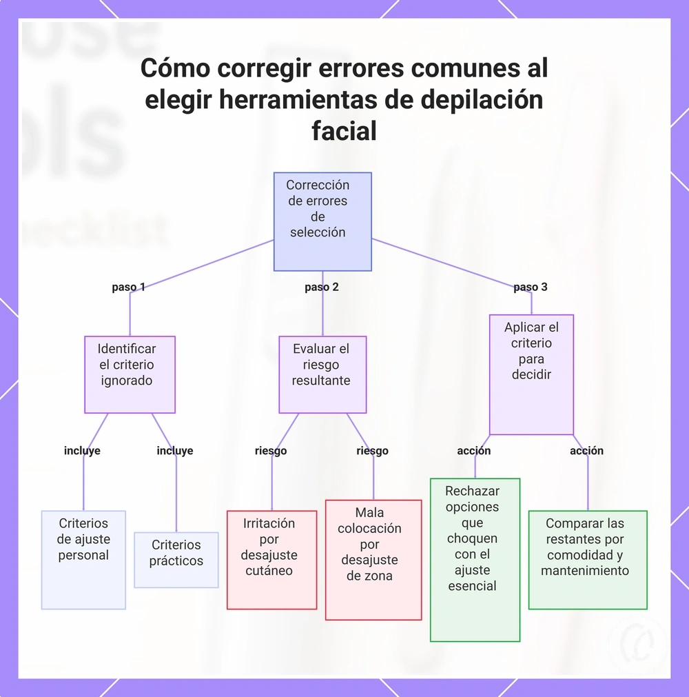 Cómo corregir errores comunes al elegir herramientas de depilación facial