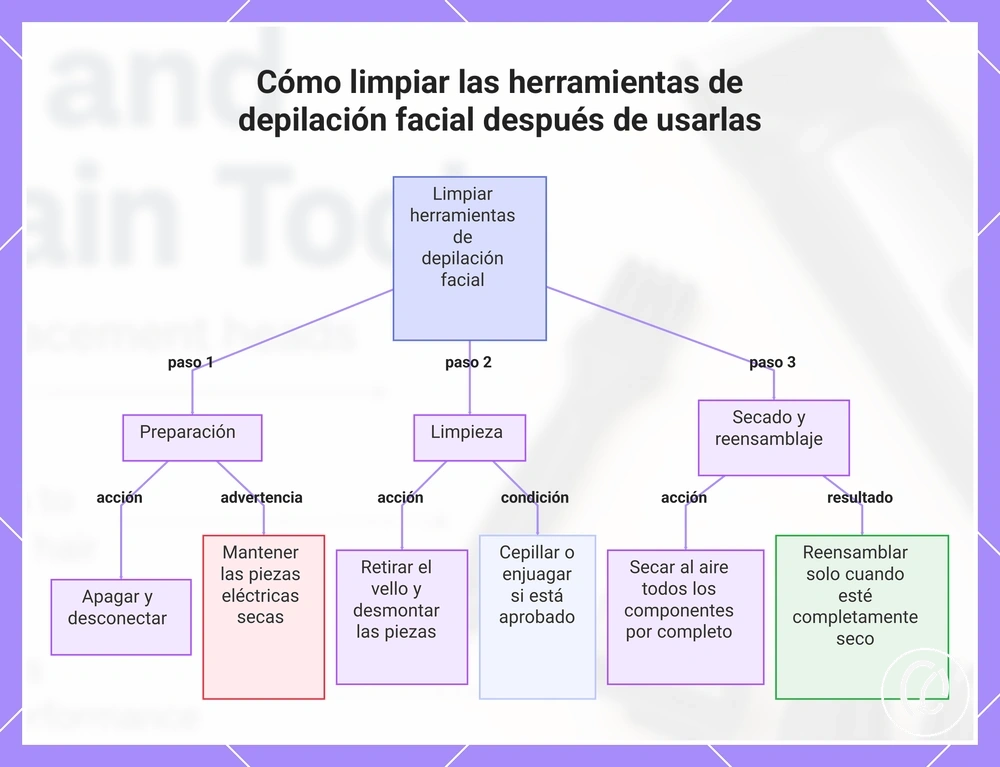 Cómo limpiar las herramientas de depilación facial después de usarlas