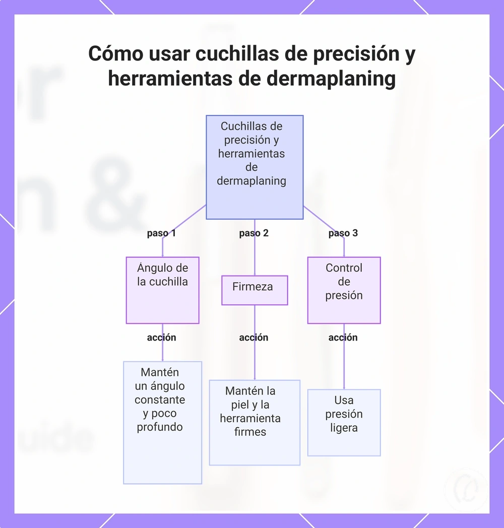 Cómo usar cuchillas de precisión y herramientas de dermaplaning