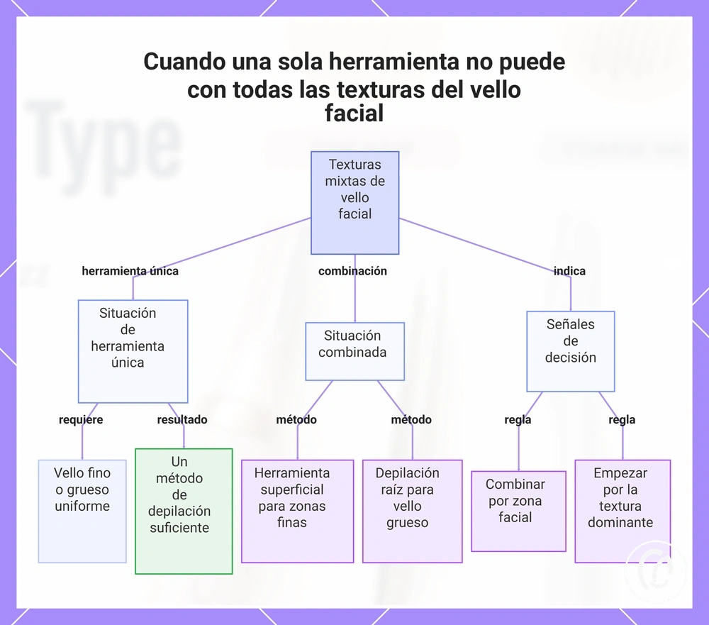 Cuando una sola herramienta no puede con todas las texturas del vello facial