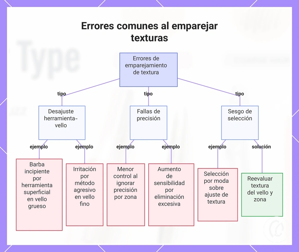 Errores comunes al emparejar texturas