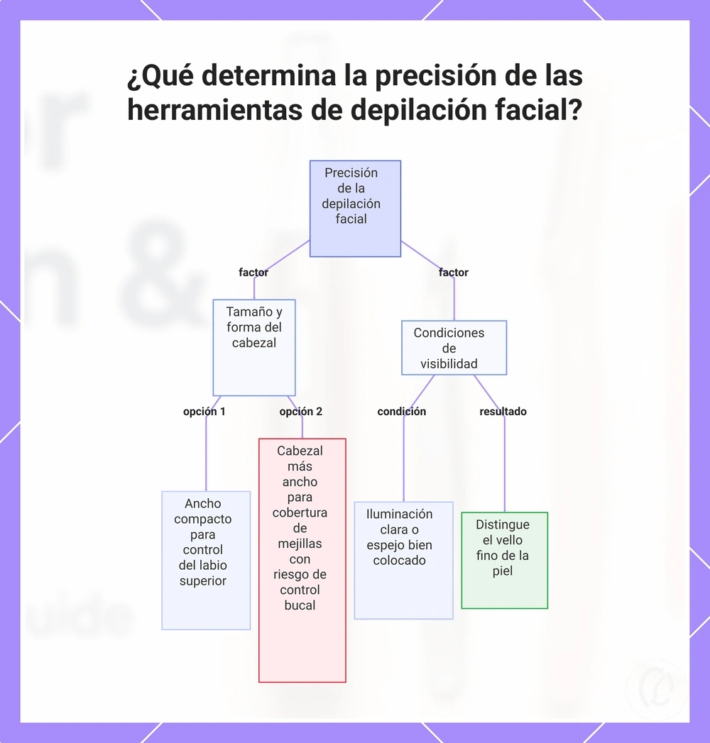 ¿Qué determina la precisión de las herramientas de depilación facial?