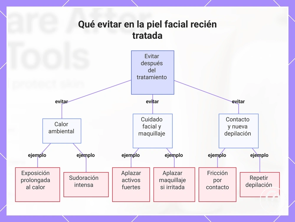 Qué evitar en la piel facial recién tratada