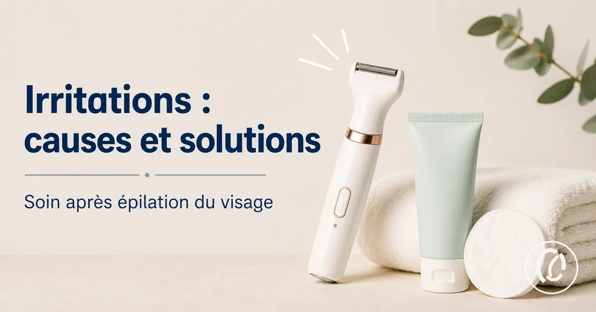 Outil d’épilation du visage avec des soins apaisants pour les irritations
