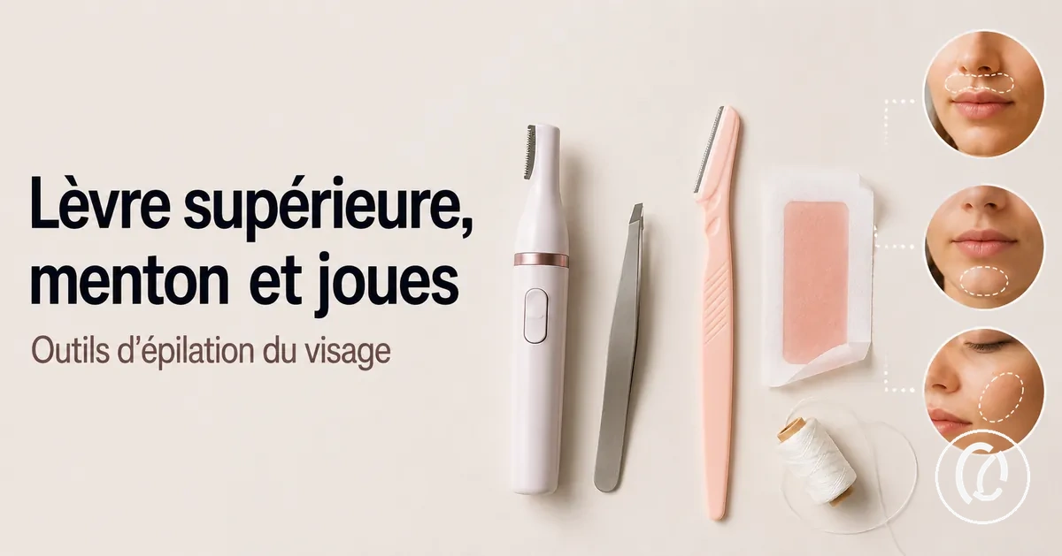 Outils d’épilation du visage pour la lèvre supérieure, le menton et les joues