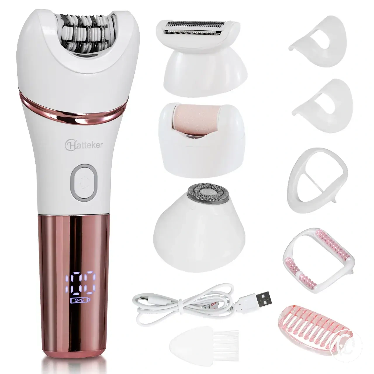 Épilateur USB rechargeable 4 en 1 humide et sec pour jambes, maillot, visage et corps