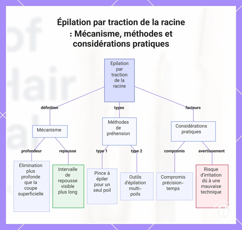 Épilation par traction de la racine : Mécanisme, méthodes et considérations pratiques