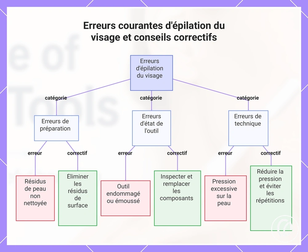 Erreurs courantes d'épilation du visage et conseils correctifs